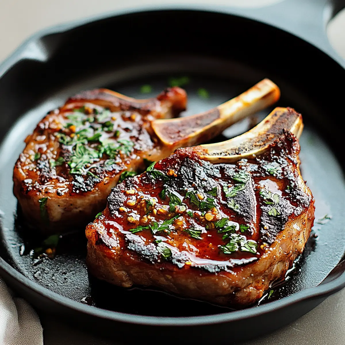 Christmas Garlic Butter Lamb Chops