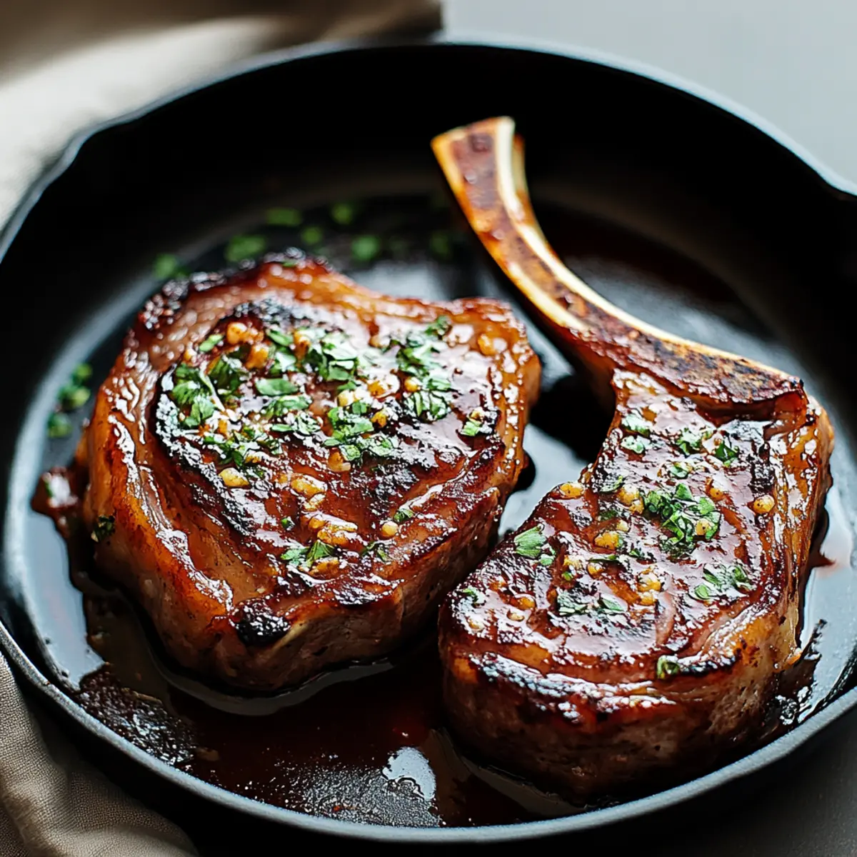 Christmas Garlic Butter Lamb Chops
