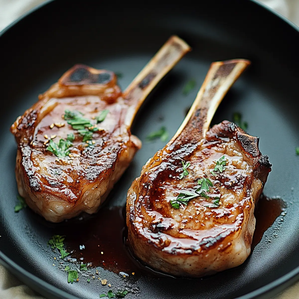 Christmas Garlic Butter Lamb Chops