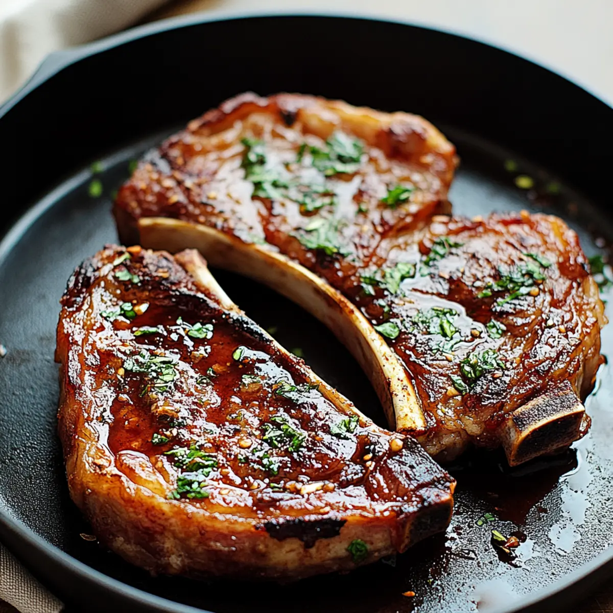 Christmas Garlic Butter Lamb Chops