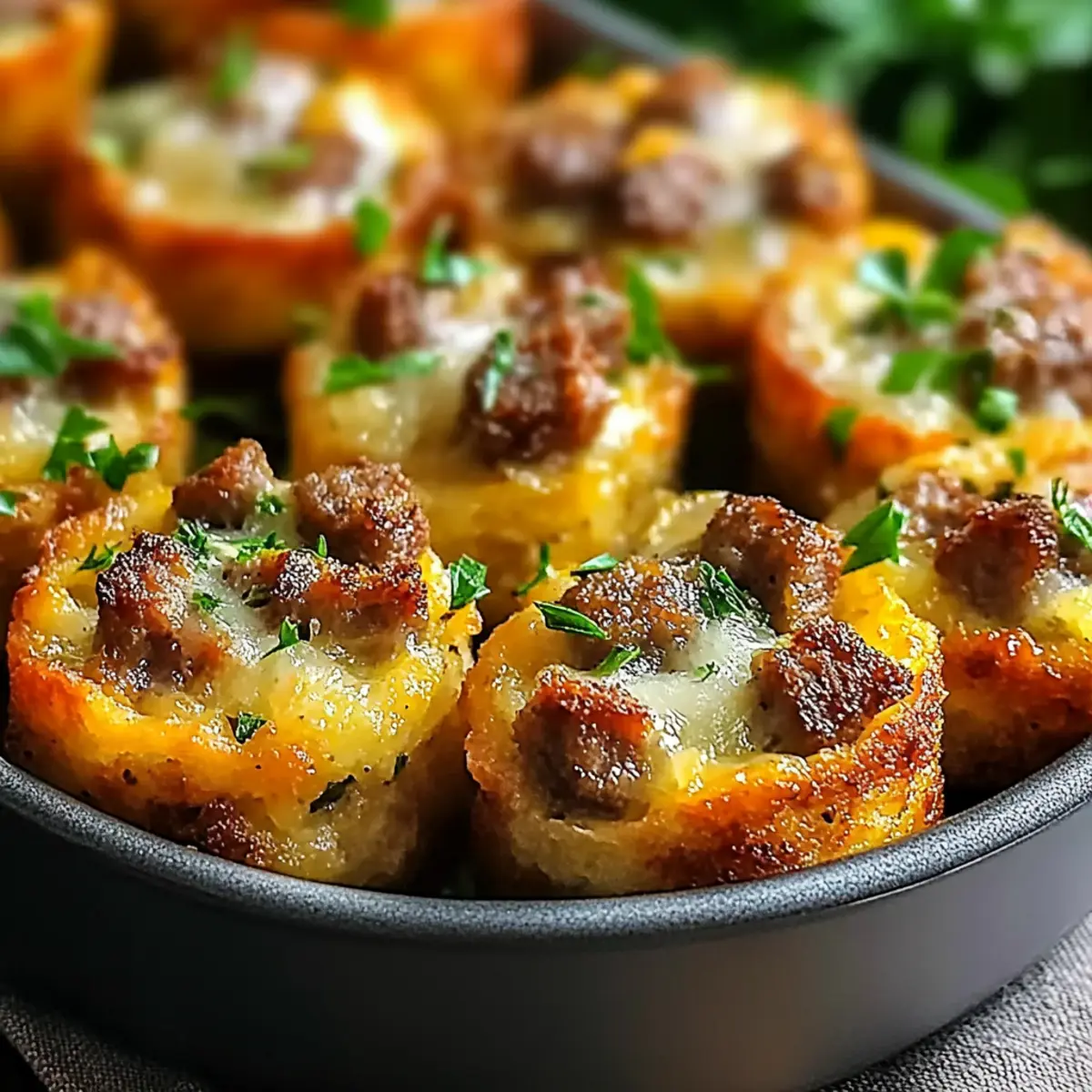 Christmas Sausage Stuffing Bites