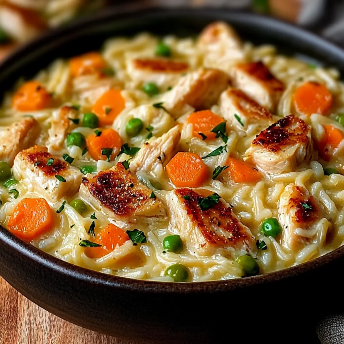 Creamy Chicken Pot Pie Orzo