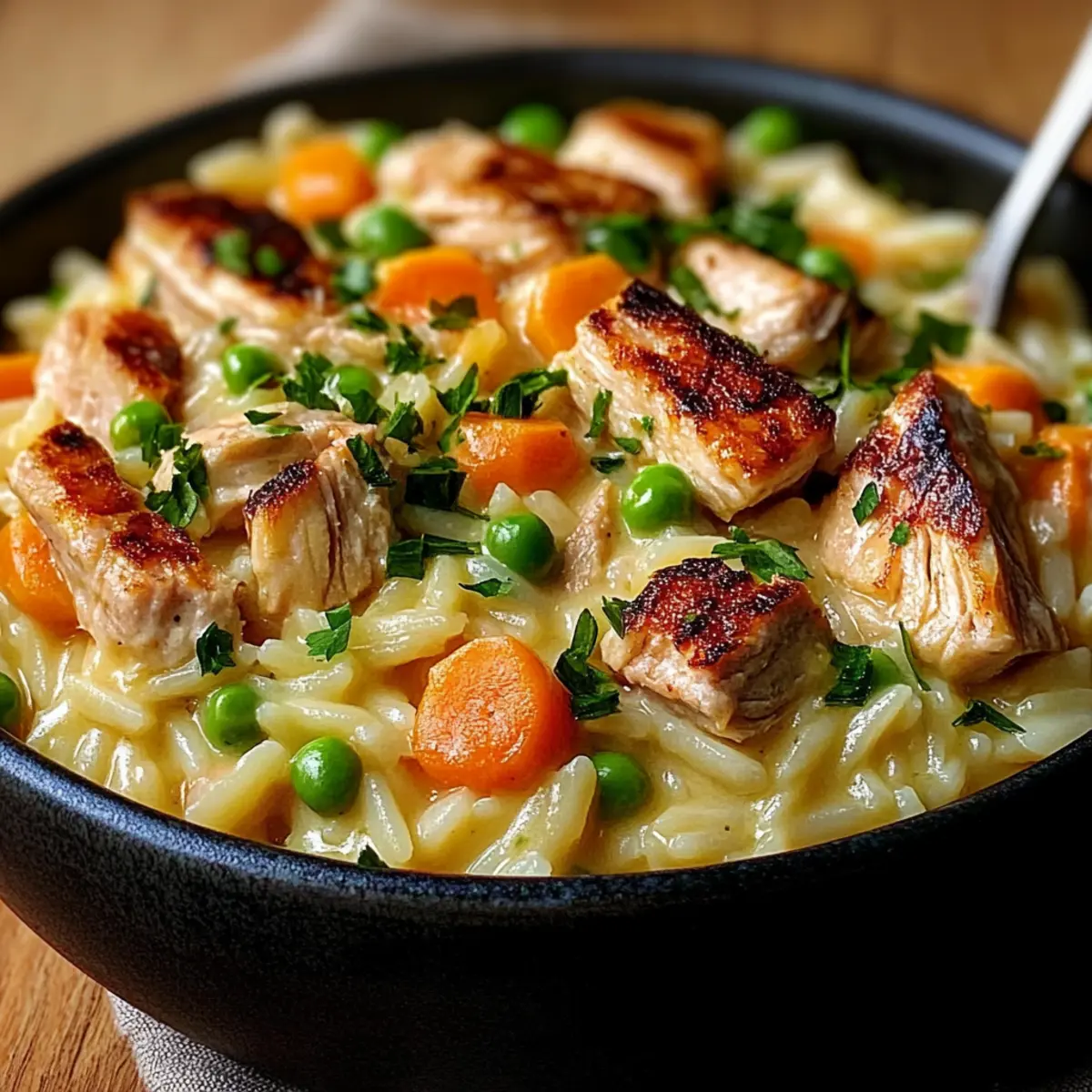 Creamy Chicken Pot Pie Orzo
