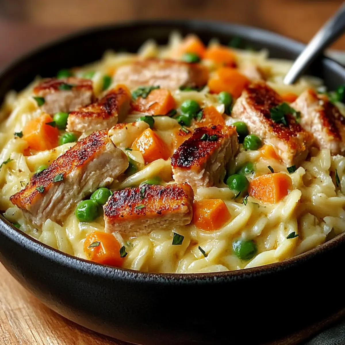 Creamy Chicken Pot Pie Orzo