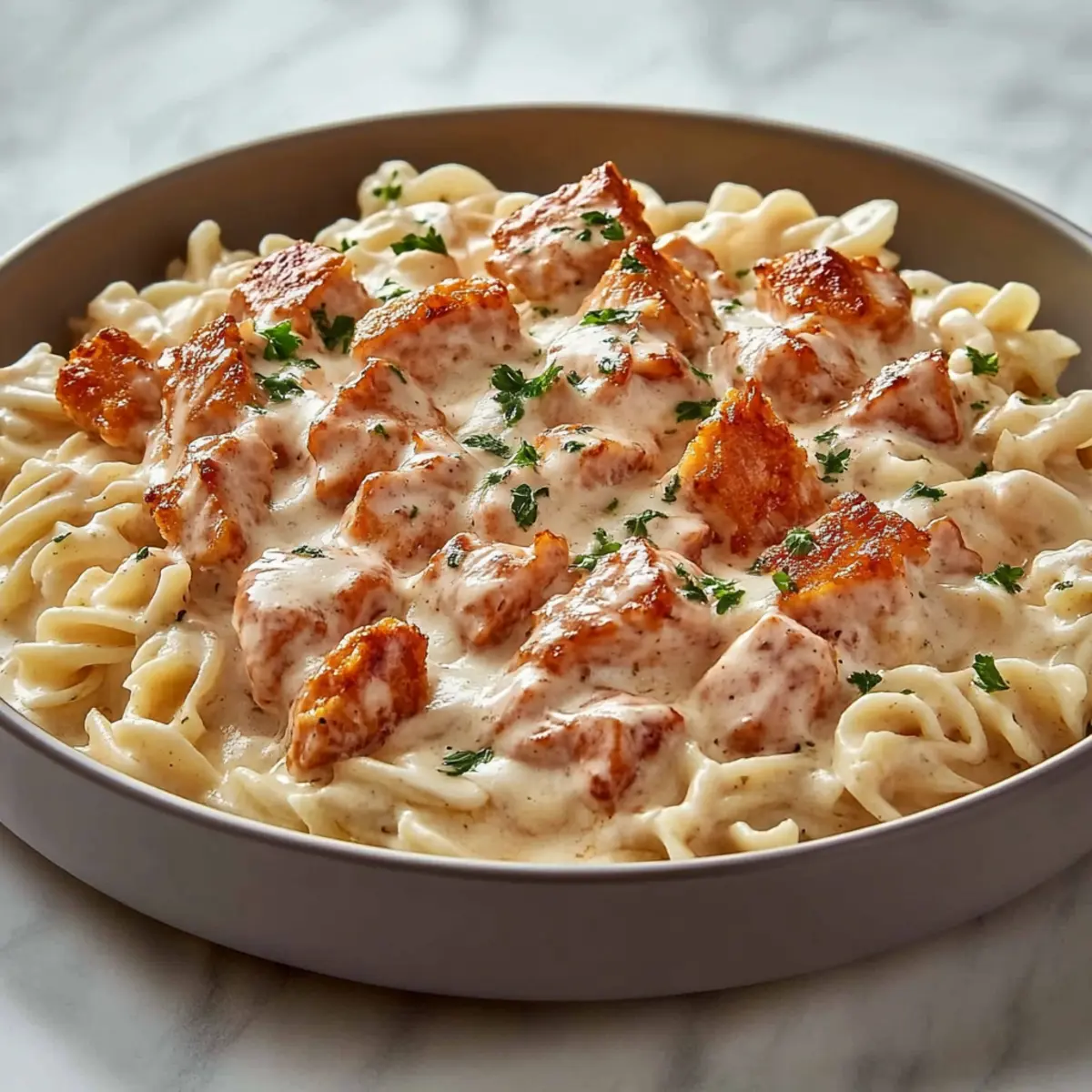 Creamy Garlic Chicken Penne