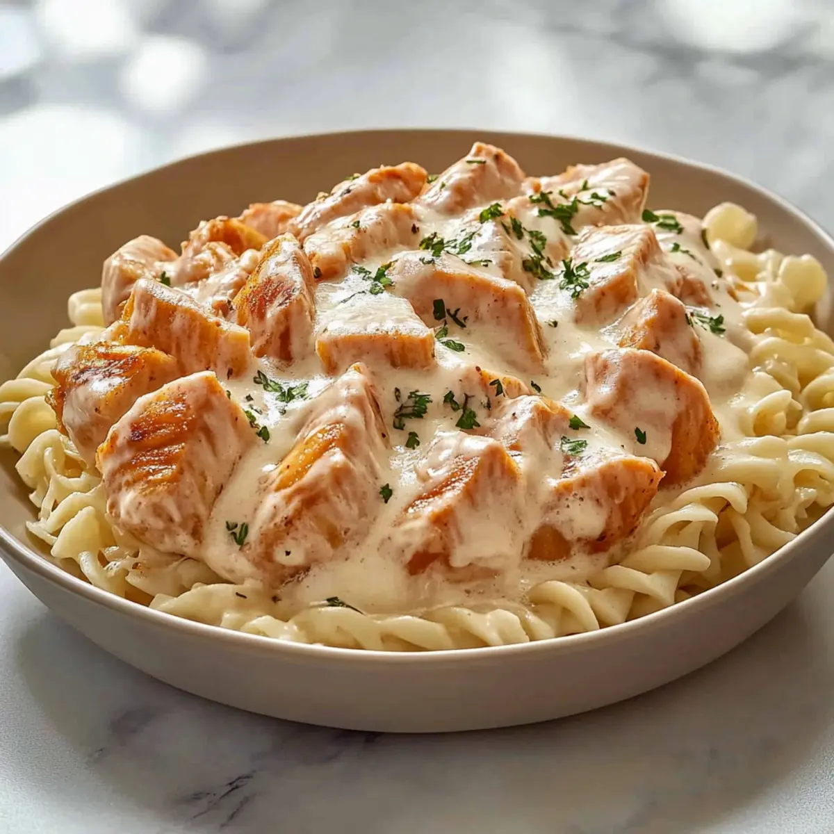 Creamy Garlic Chicken Penne