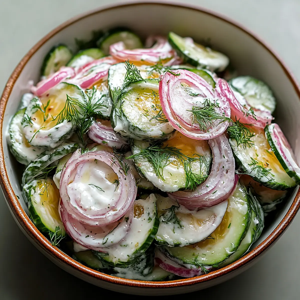 Creamy Horseradish Cucumber Salad