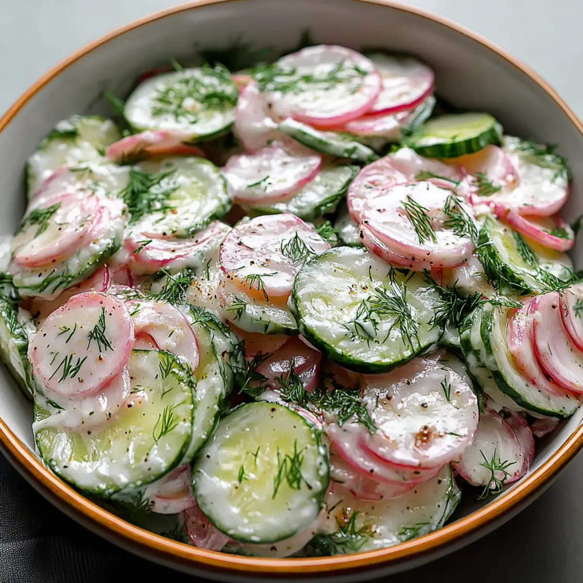 Creamy Horseradish Cucumber Salad