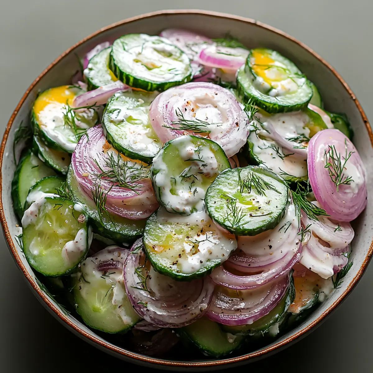 Creamy Horseradish Cucumber Salad