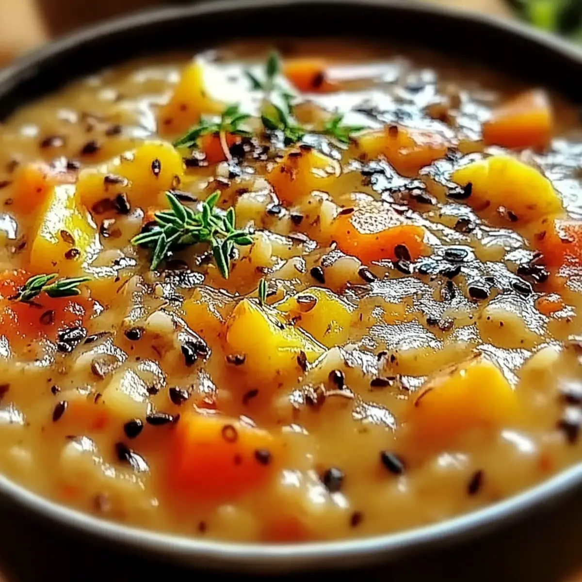 Creamy Pumpkin Wild Rice Soup