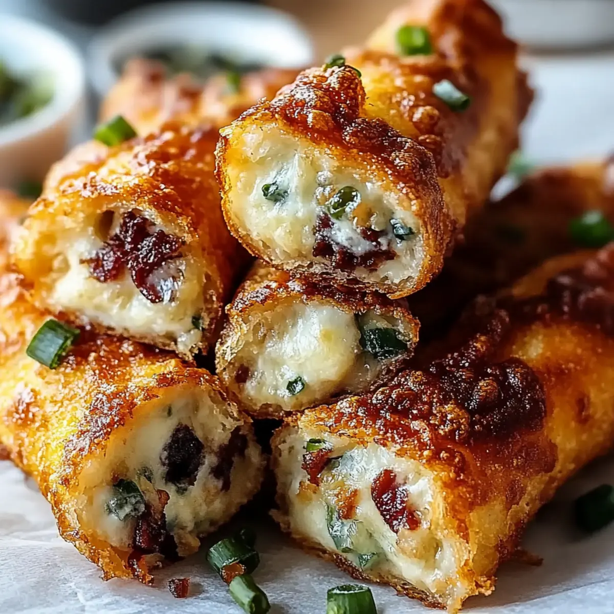 Crispy Jalapeno Popper Egg Rolls