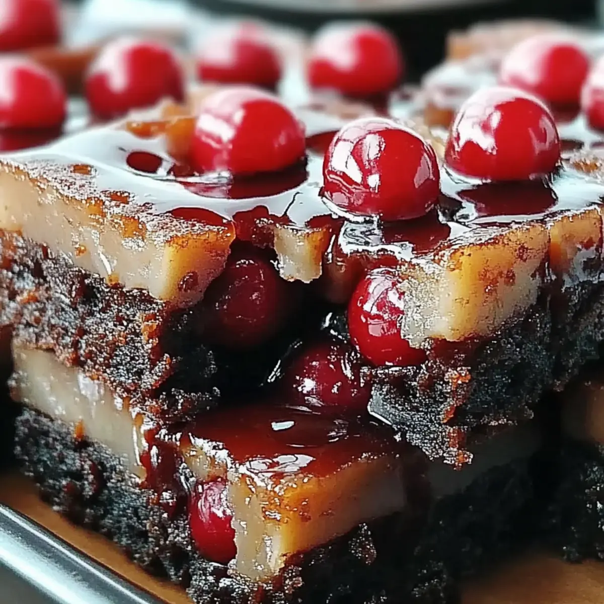 Fudgy Cherry Brownies Ganache