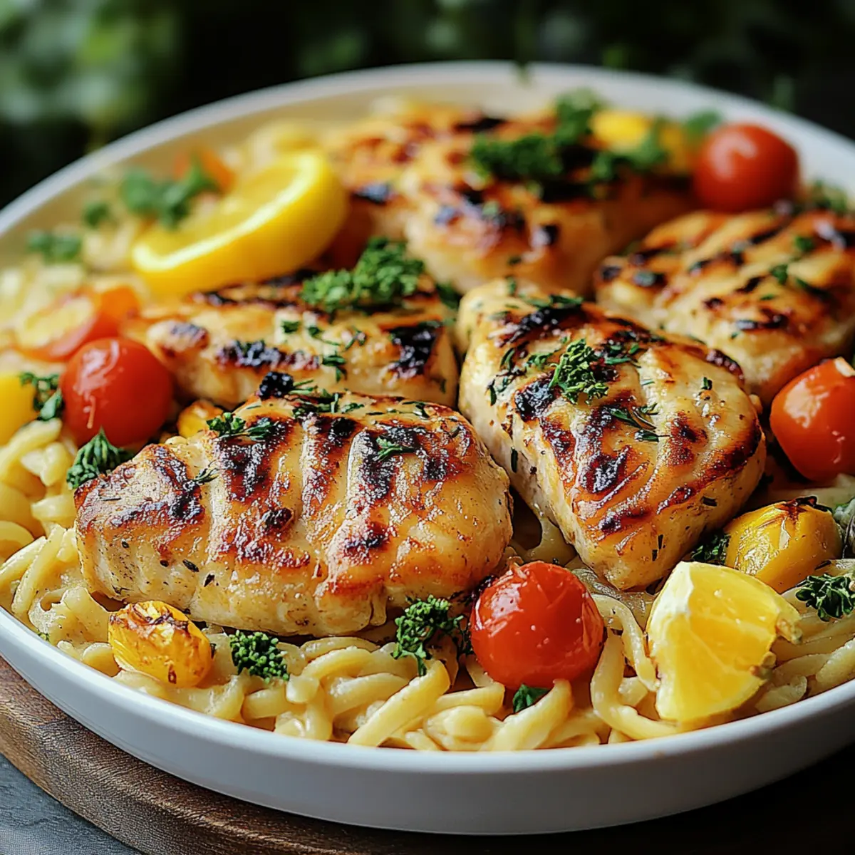 Lemon Chicken Sauté with Vegetables and Orzo