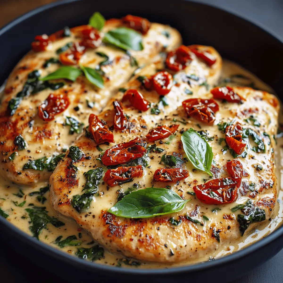 Low-Carb Tuscan Chicken