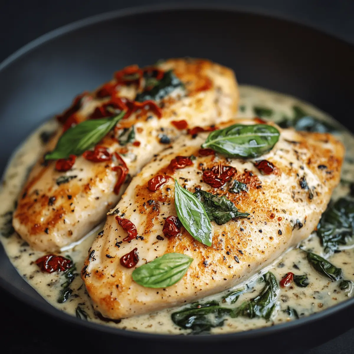 Low-Carb Tuscan Chicken