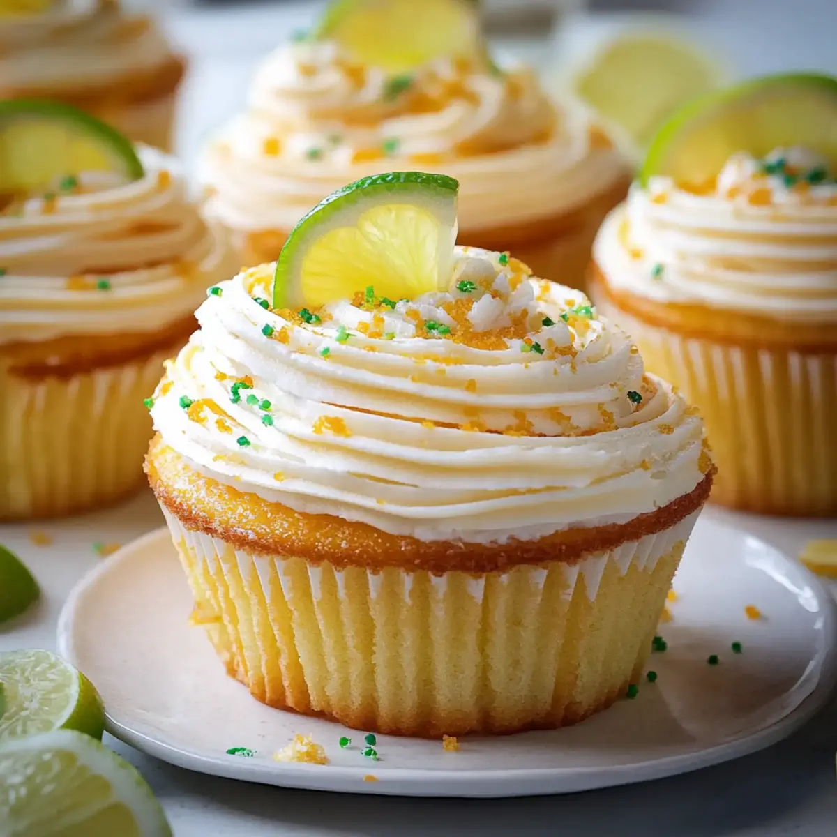 Mango Key Lime Cupcakes