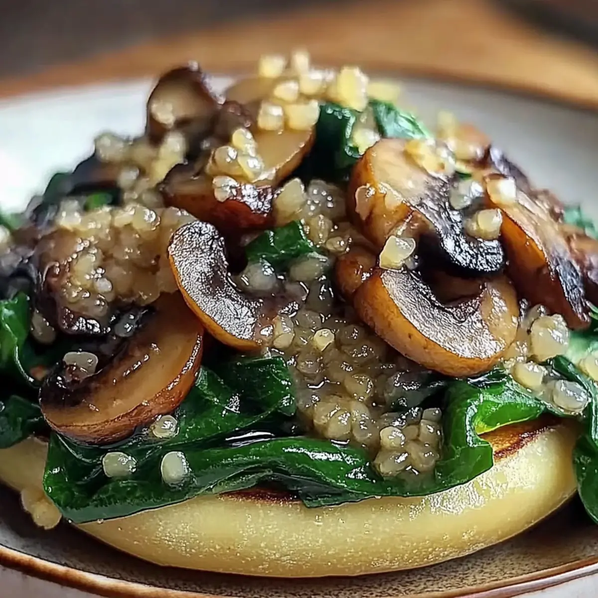 Mushroom Spinach Quinoa