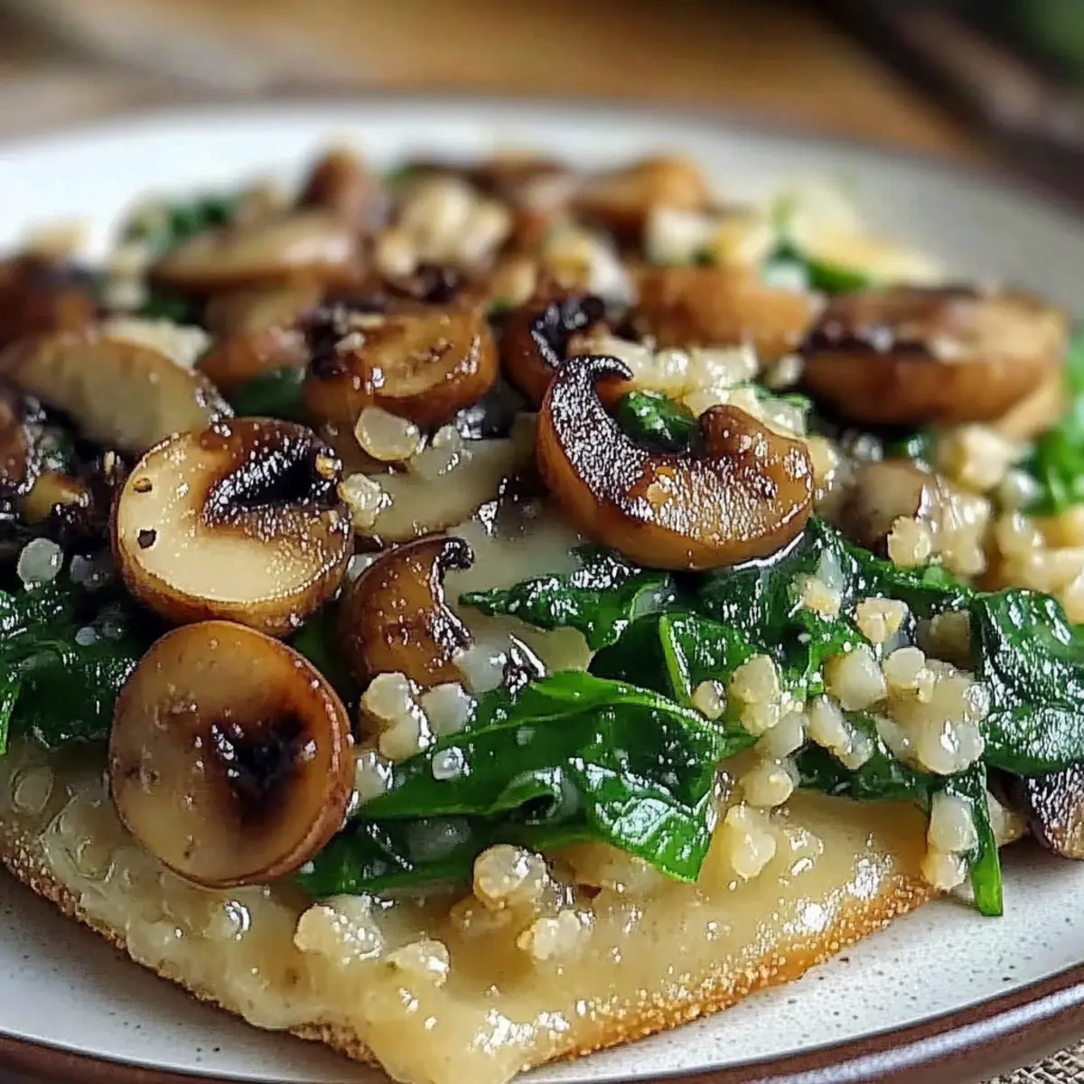 Mushroom Spinach Quinoa