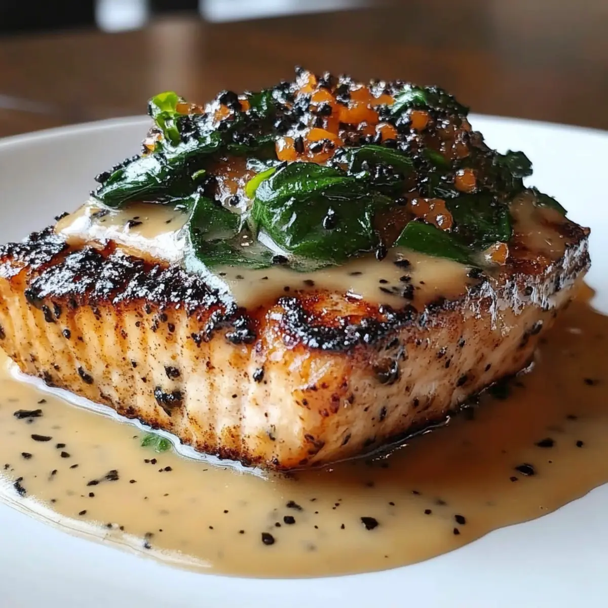 Pan-Seared Salmon with Creamy Florentine Sauce