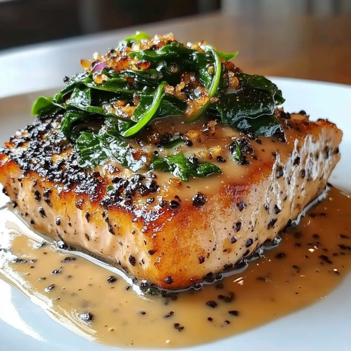 Pan-Seared Salmon with Creamy Florentine Sauce