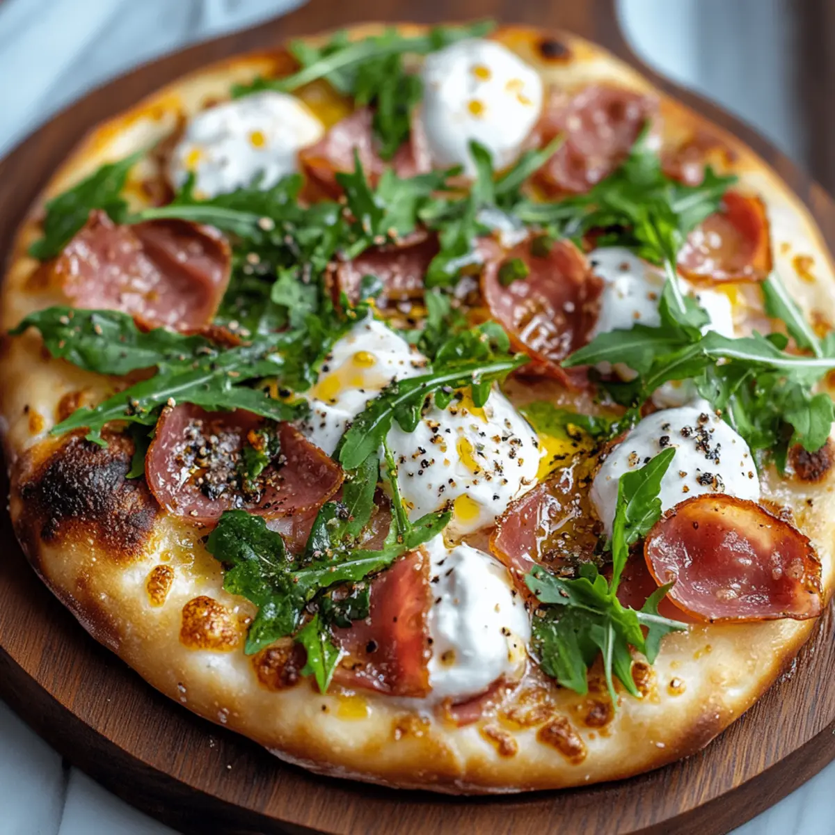 Prosciutto and Honey Burrata Pizza