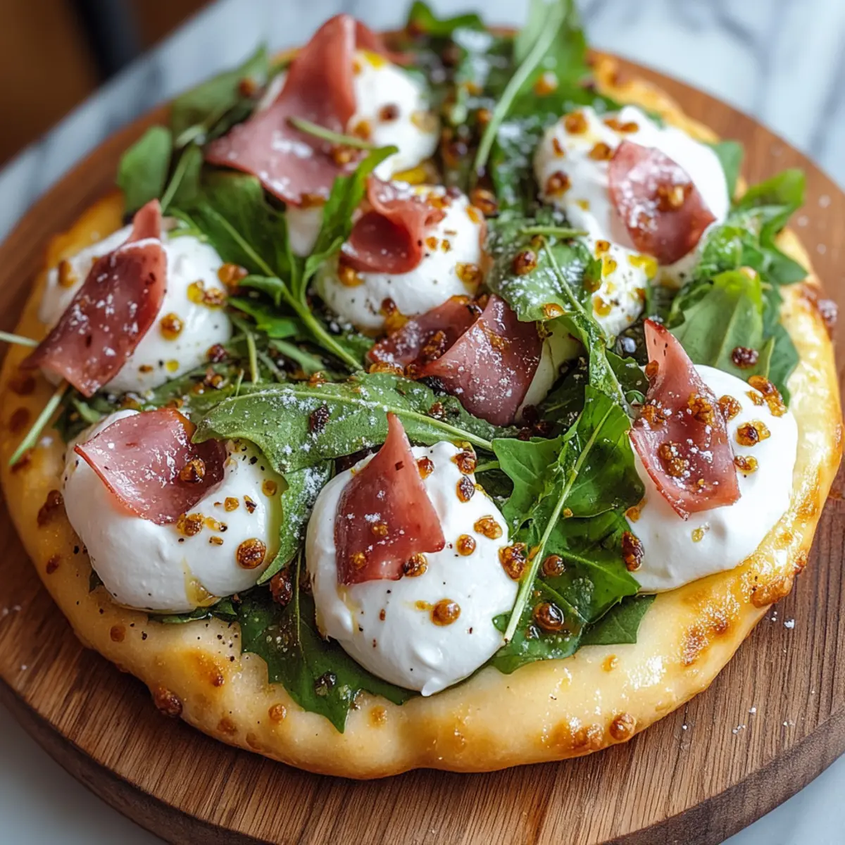 Prosciutto and Honey Burrata Pizza