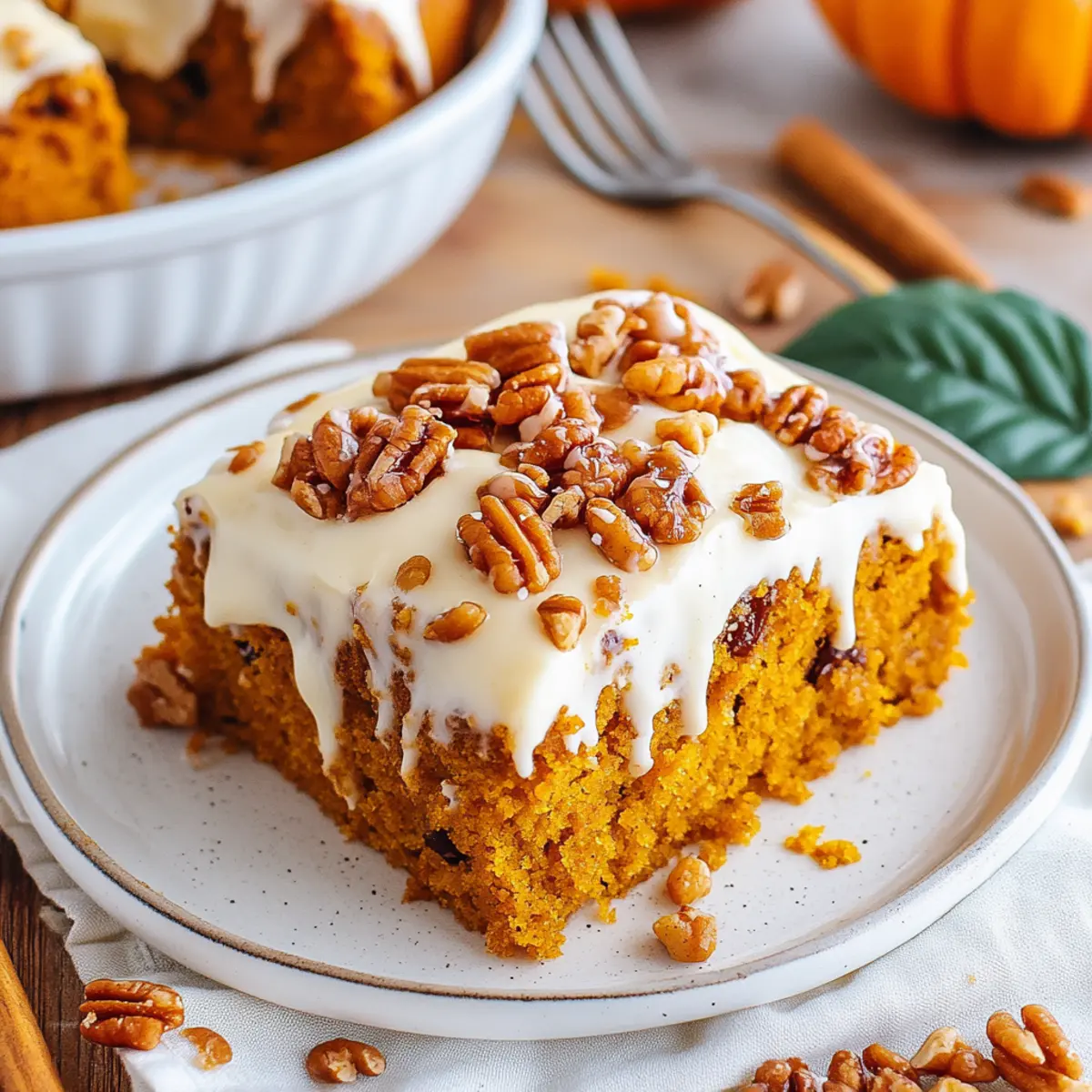 Pumpkin Poke Cake