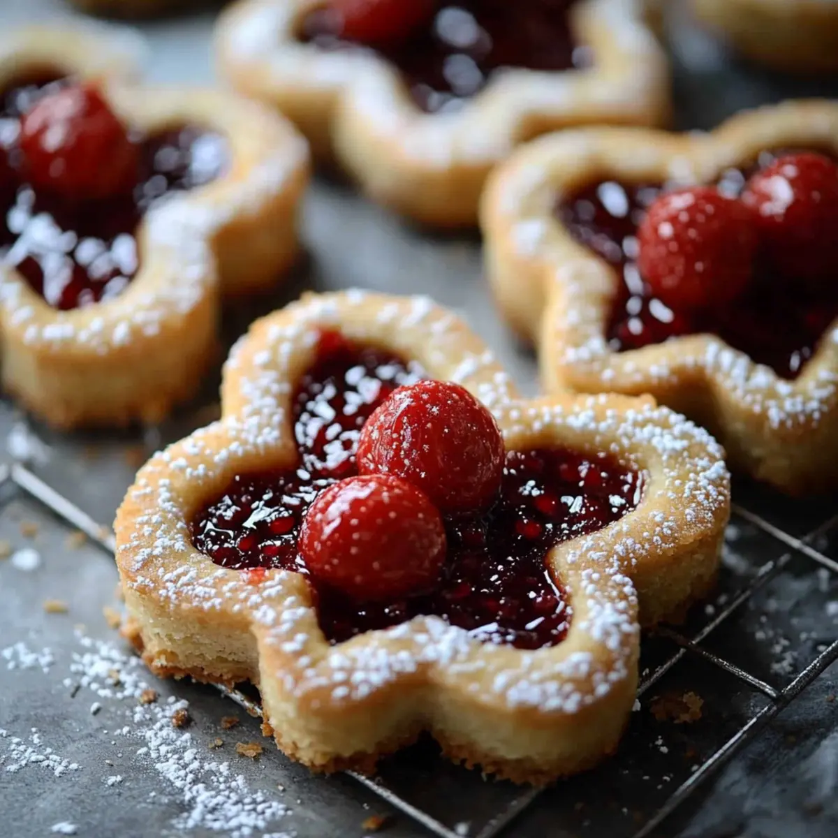 Raspberry Linzer Cookies