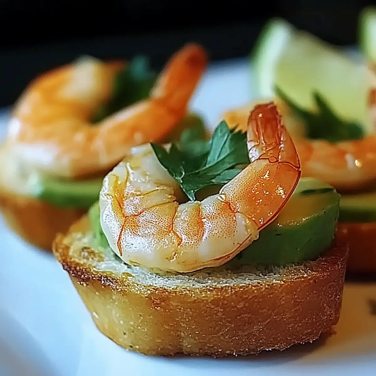 Shrimp Avocado Crostini
