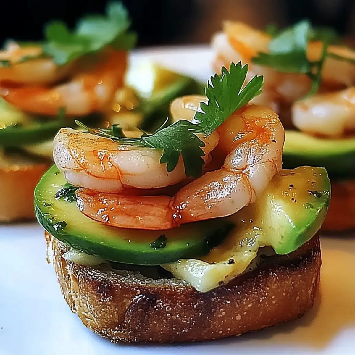 Shrimp Avocado Crostini
