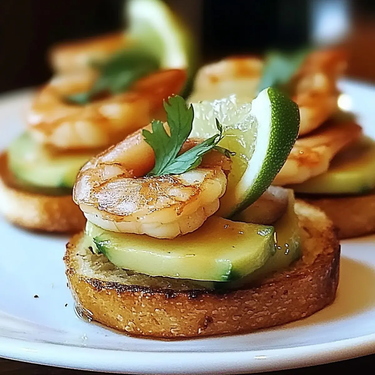 Shrimp Avocado Crostini