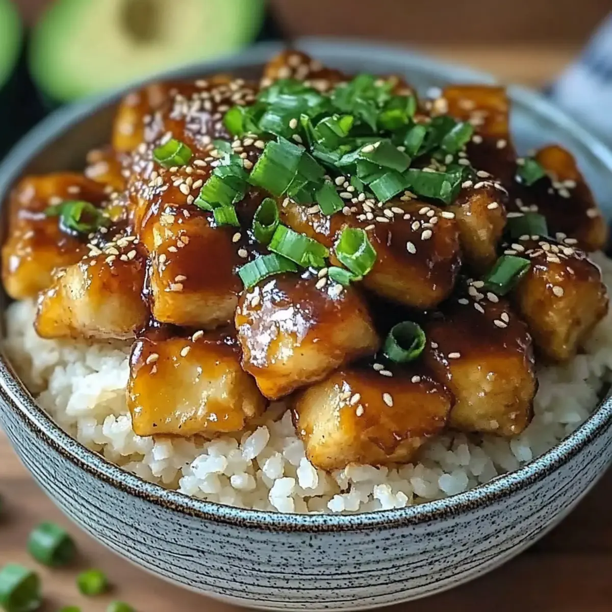 Sticky Chicken Bowls