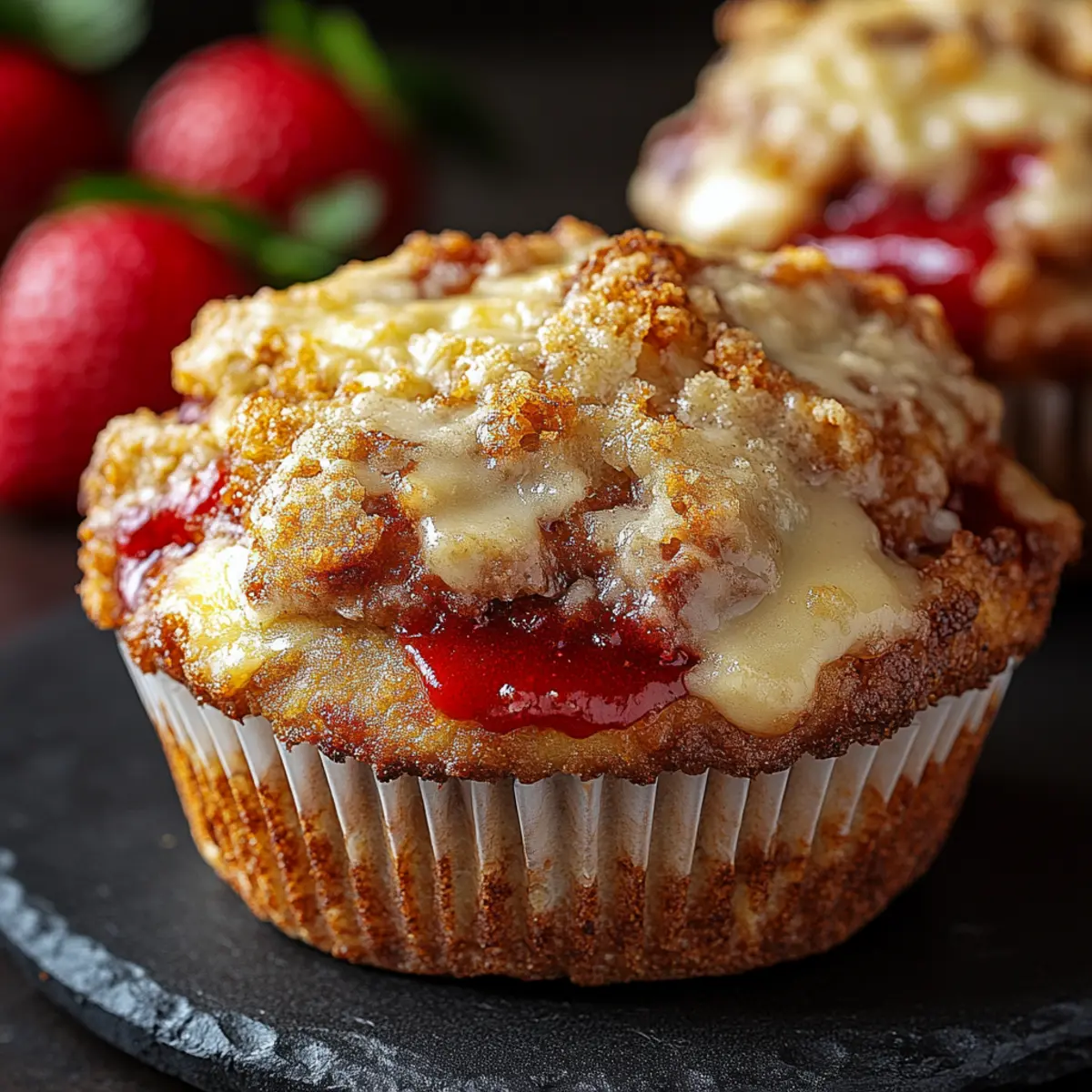 Strawberry Cheesecake Muffins