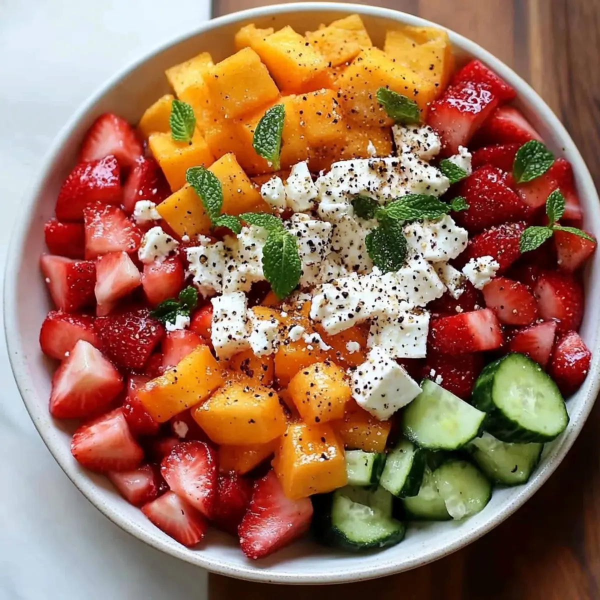Summer Peach Watermelon Salad