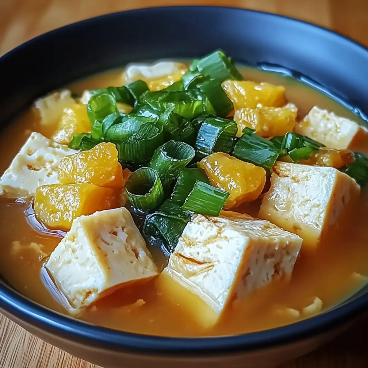 Vegan Sour Soup with Tofu and Pineapple