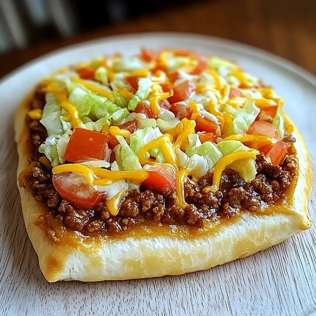Crescent Roll Taco Pizza