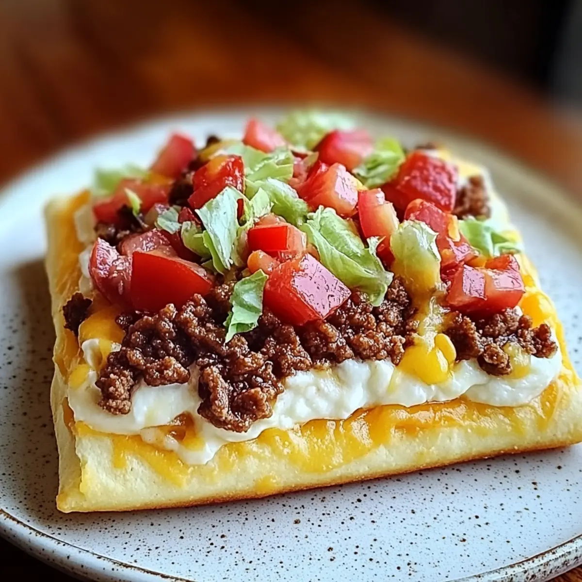Crescent Roll Taco Pizza