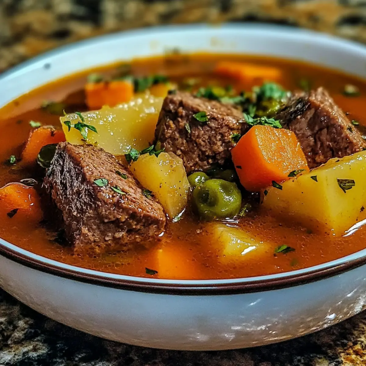 Beef and Vegetable Chunky Soup