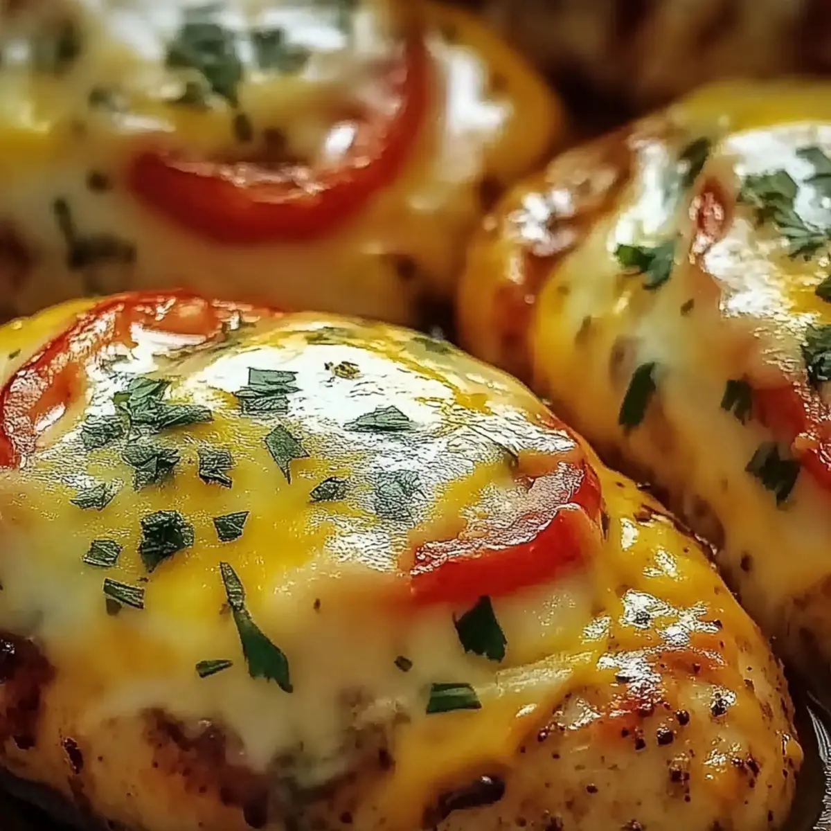 Cheesy Baked Chicken Breast and Peppers