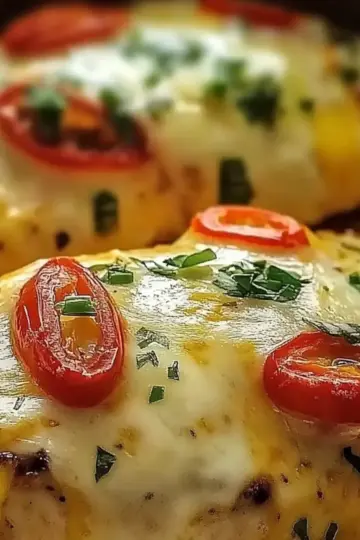 Cheesy Baked Chicken Breast and Peppers