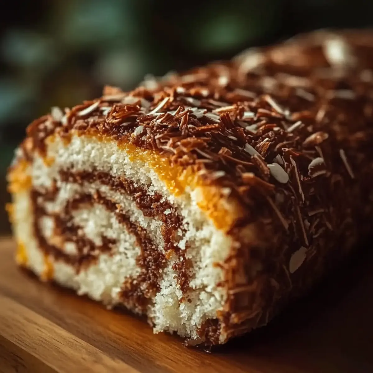 German Chocolate Cake Roll