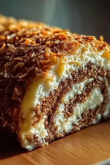 German Chocolate Cake Roll