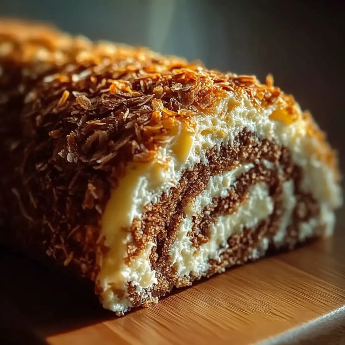 German Chocolate Cake Roll