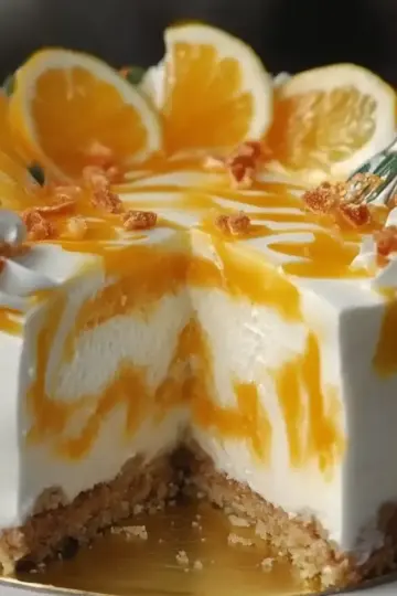 No Bake Orange Pineapple Cheesecake