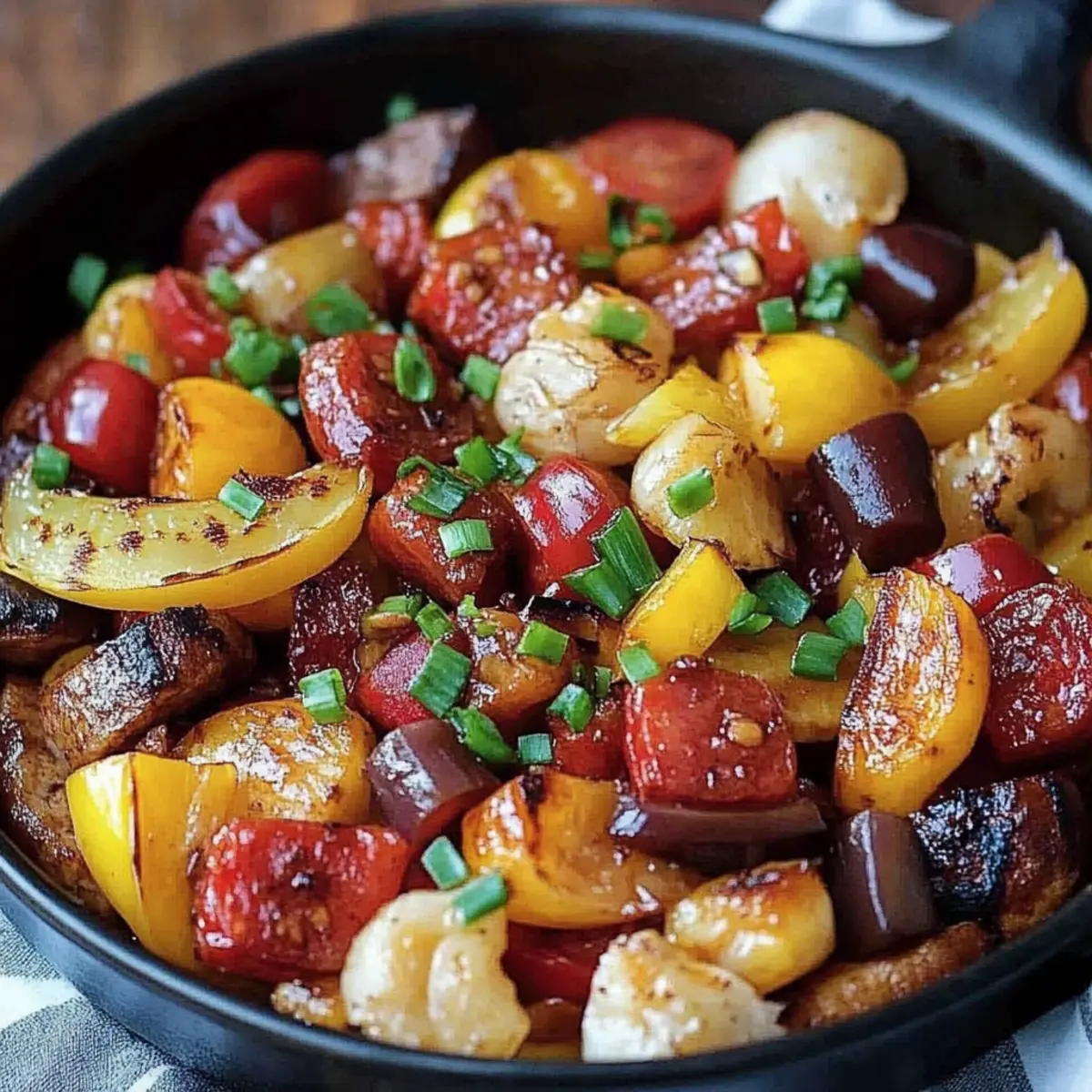 Pineapple Brown Sugar Sausage Skillet
