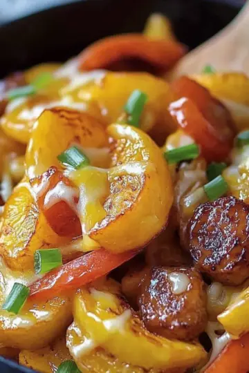 Pineapple Brown Sugar Sausage Skillet