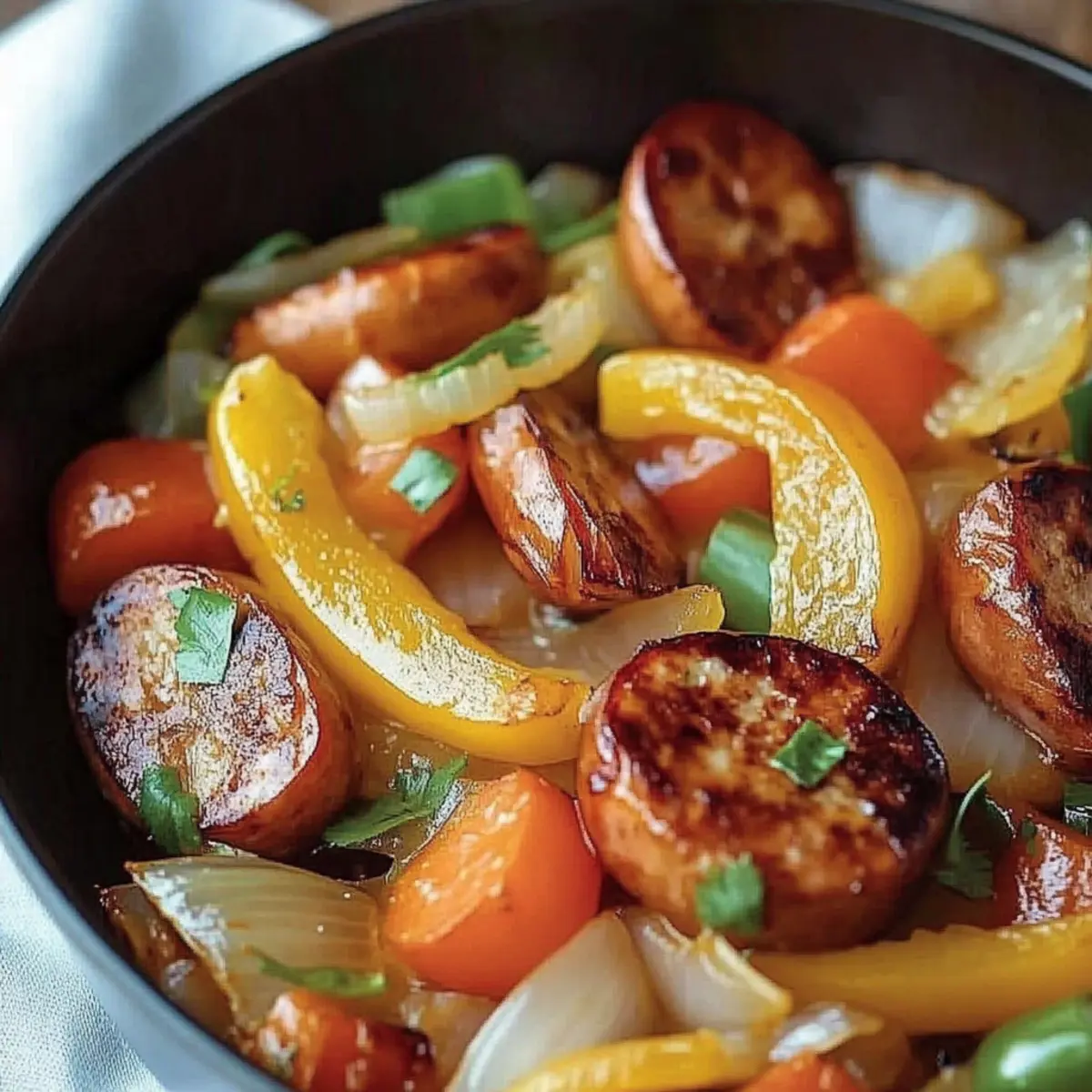 Pineapple Brown Sugar Sausage Skillet