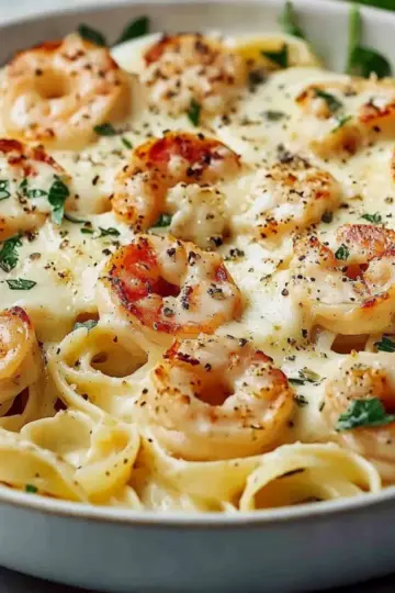 Garlic Shrimp Cream Pasta