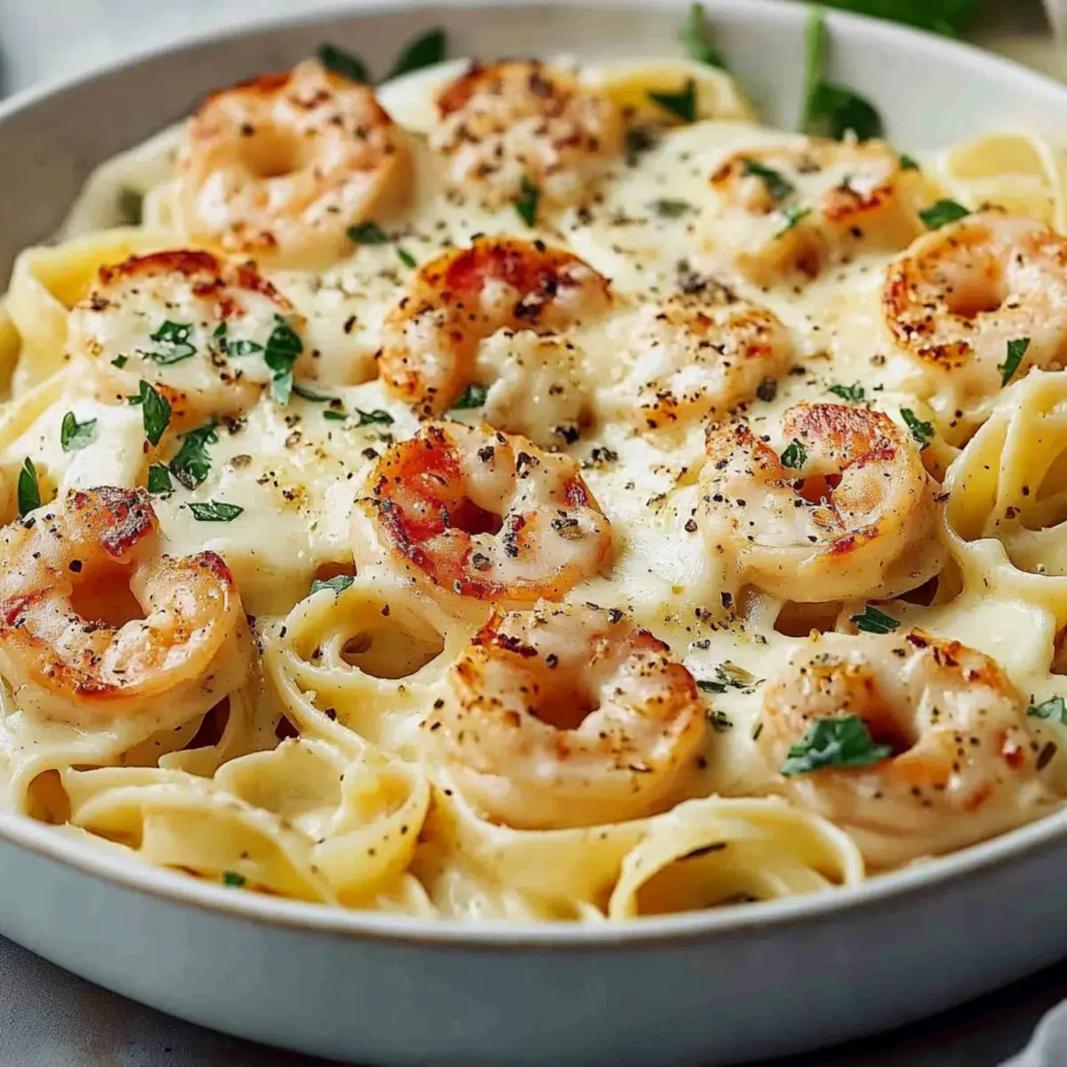 Garlic Shrimp Cream Pasta