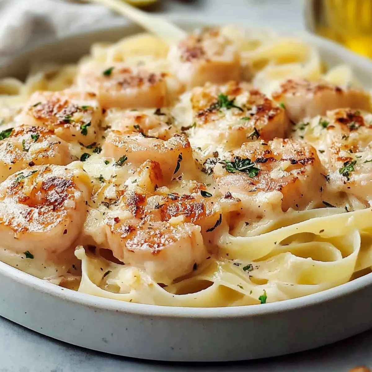 Garlic Shrimp Cream Pasta